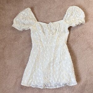 Lulu's Cream Lace Dress